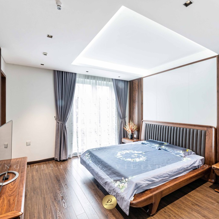 Giường ngủ gỗ óc chó VPOLITE-GN-05